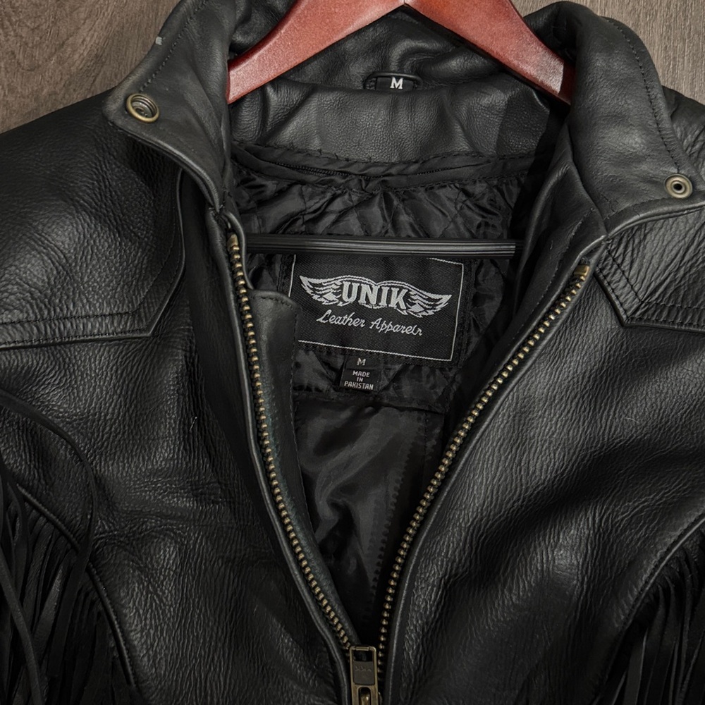 Leather fringe jacket - Picture 3 of 3